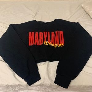 University of Maryland cropped vintage sweatshirt